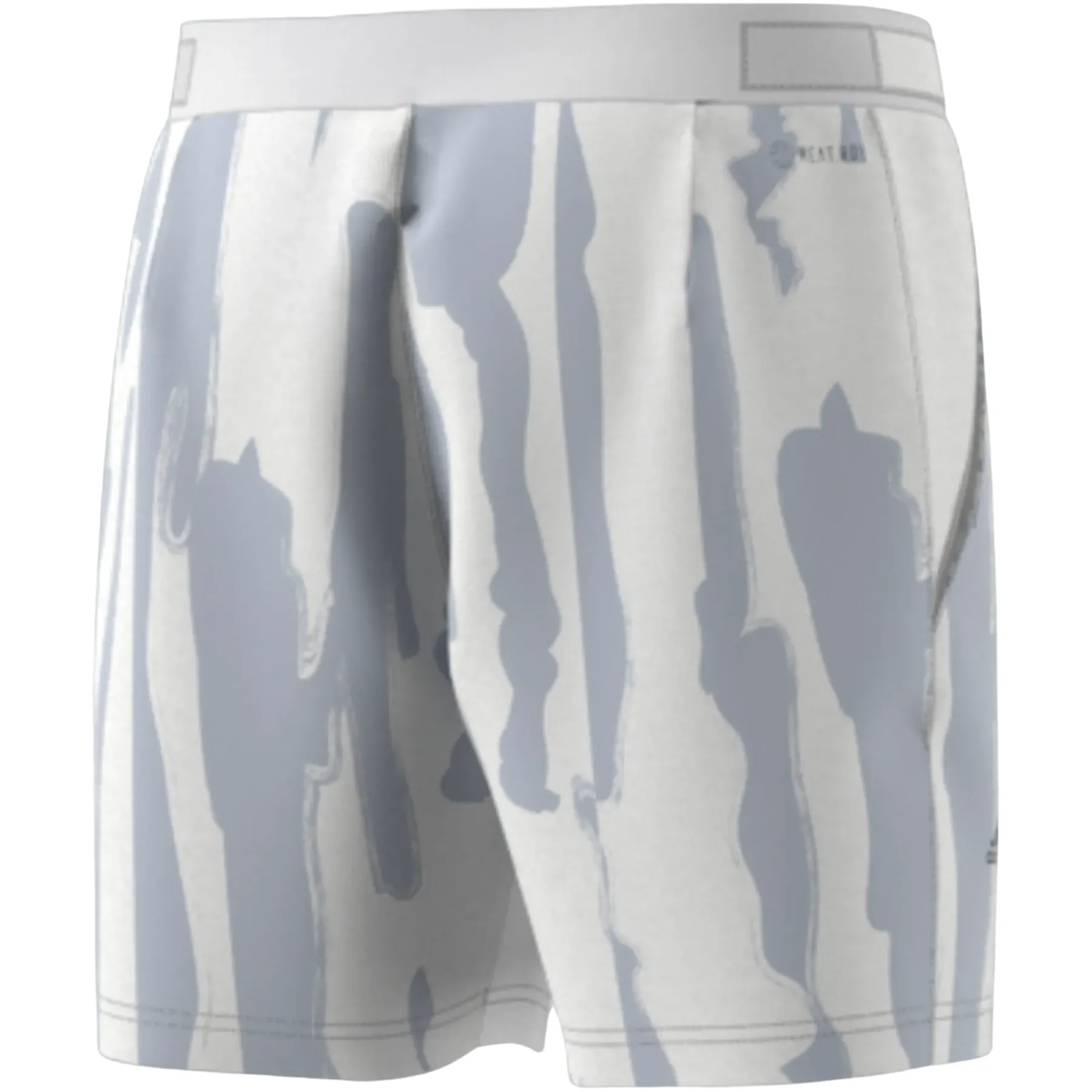 Anti Slip Grip Technology Stain Resistant Treatment Adidas Tennis New York Graphic Shorts - White/Halo Silver