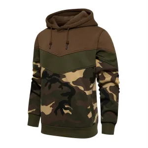 West Louis? Spring/Autumn Camo Patchwork Hoodie Everyday Comforts