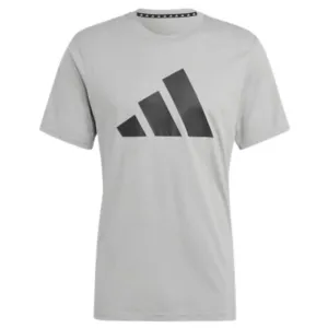 Adidas Medium Grey Heather / Black Train Essentials Feelready Logo Training Men Tennis Tee Chic Vibes