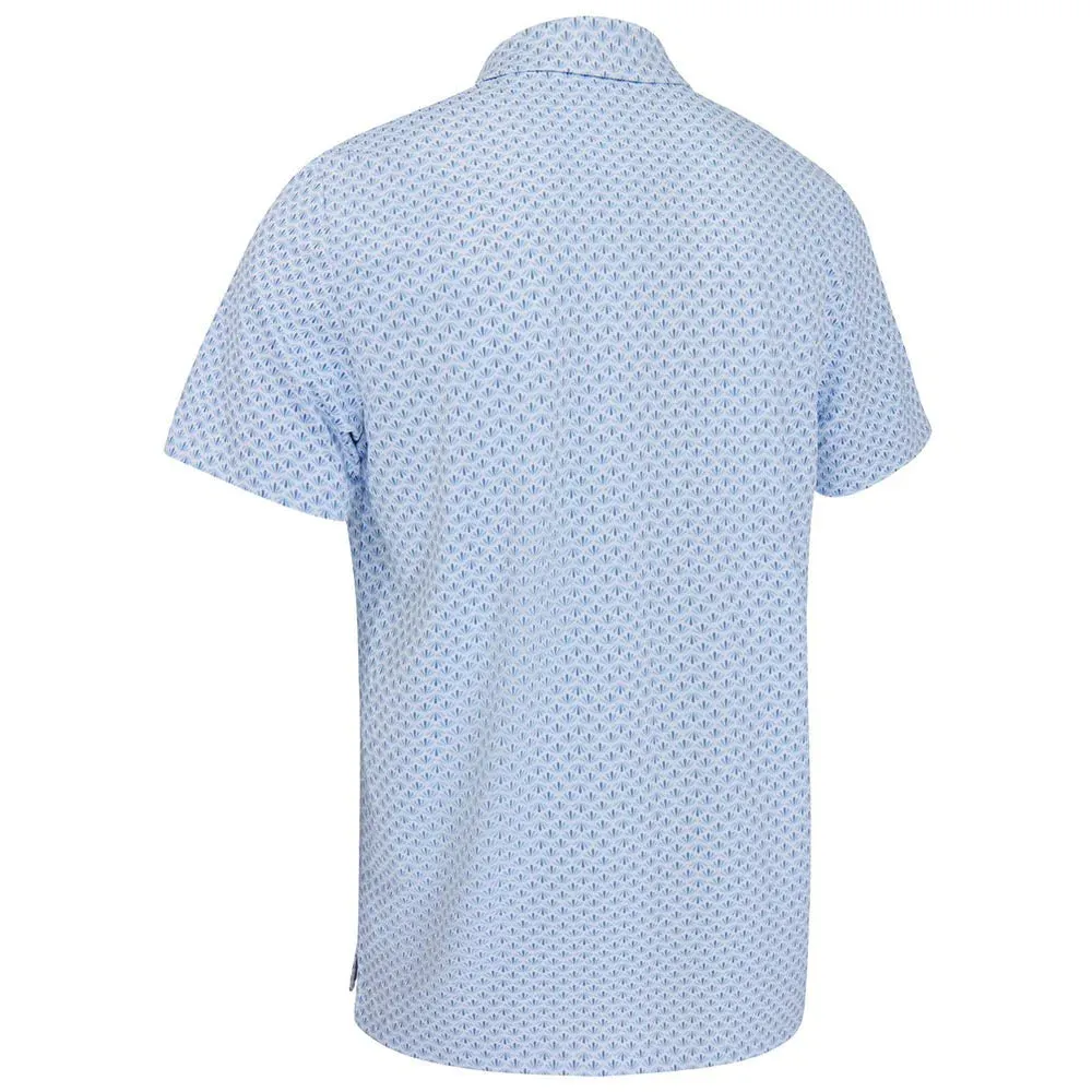 Fitted Wear Premium Quality Original Penguin Mens Retro Geo Print Golf Polo - CLOISONNE