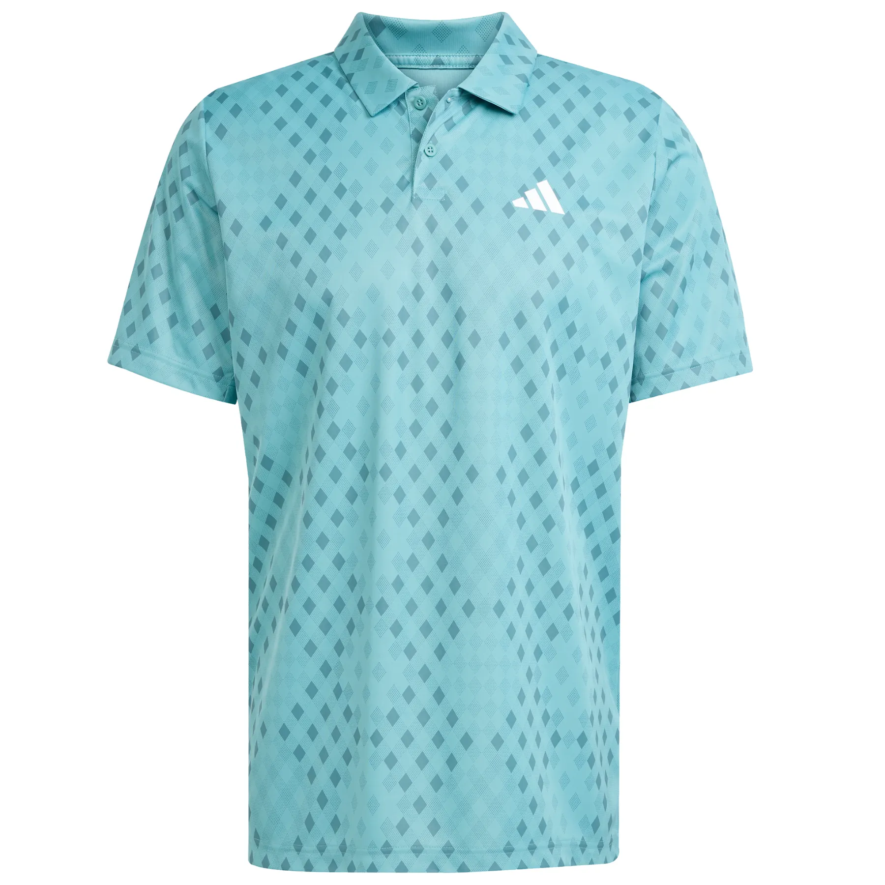 Adidas Club Tennis Climacool Graphic Mens Tennis Polo Shirt - Powder Teal/Preloved Teal Summer Outing