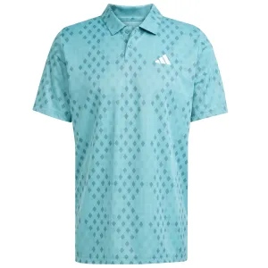 Adidas Club Tennis Climacool Graphic Mens Tennis Polo Shirt - Powder Teal/Preloved Teal Summer Outing