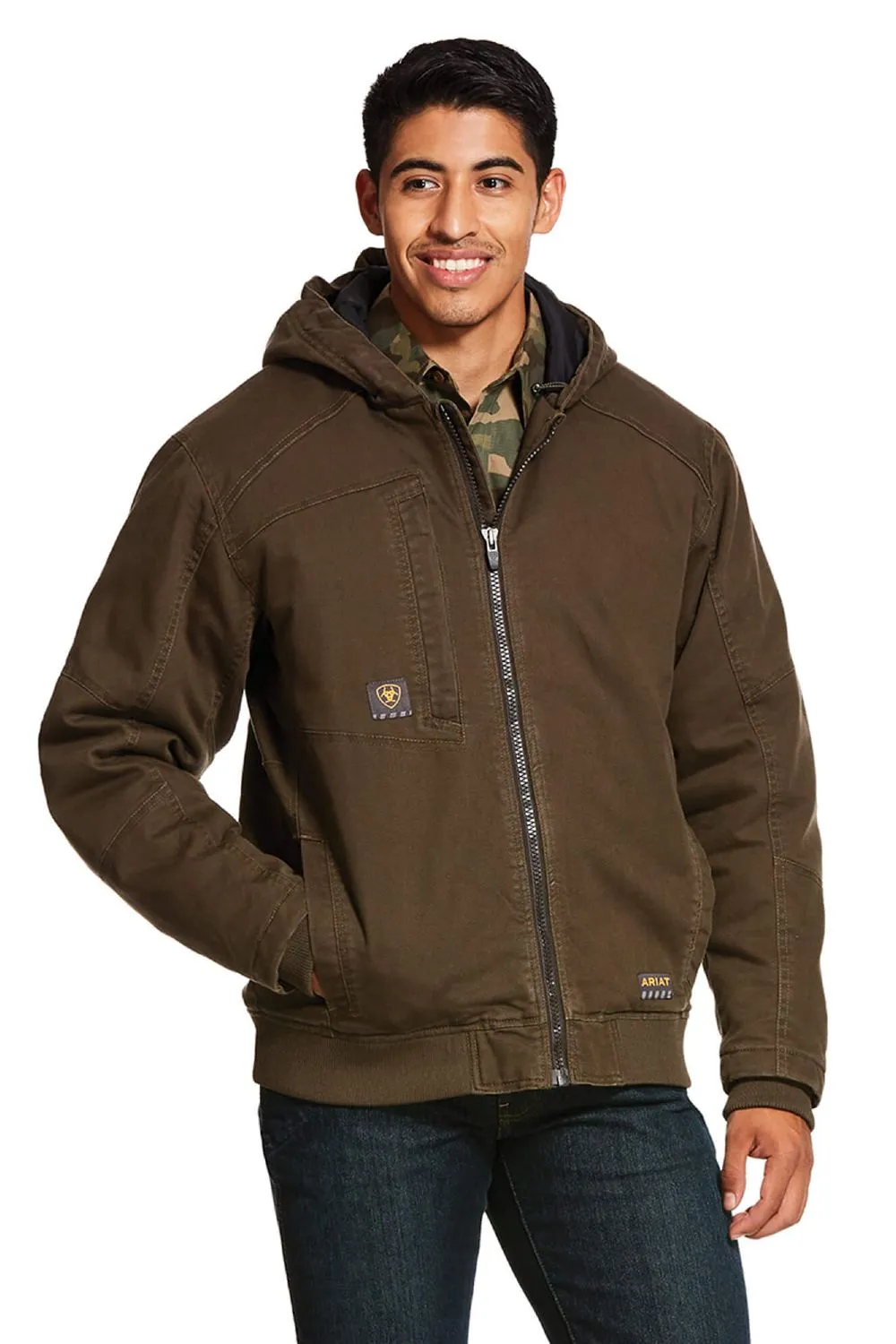 Ariat Mens Rebar Washed DuraCanvas Insulated Jacket Stylish Look Walk Mood