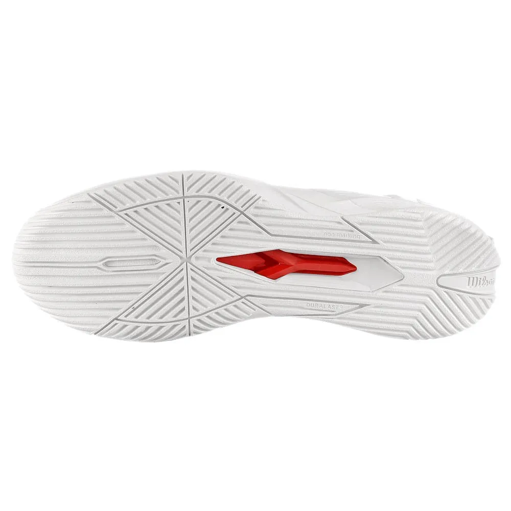 Wilson Men's Rush Pro 4.5 - White/Red Indoor Reinforced Heel Collar
