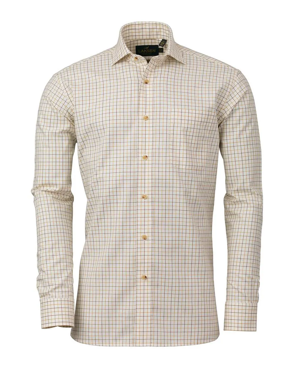 Subtle Print Laksen Regular Cotton Wool Shirt