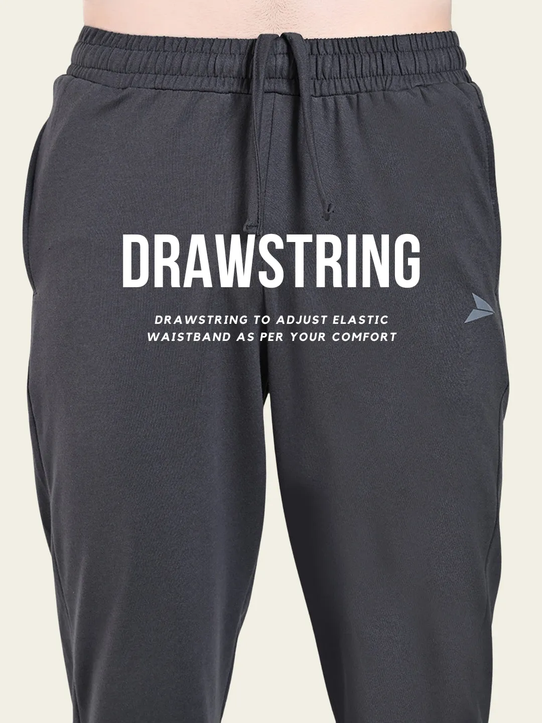 Flexible Ankle Cuffs Utility Jogger with Pockets - Charcoal