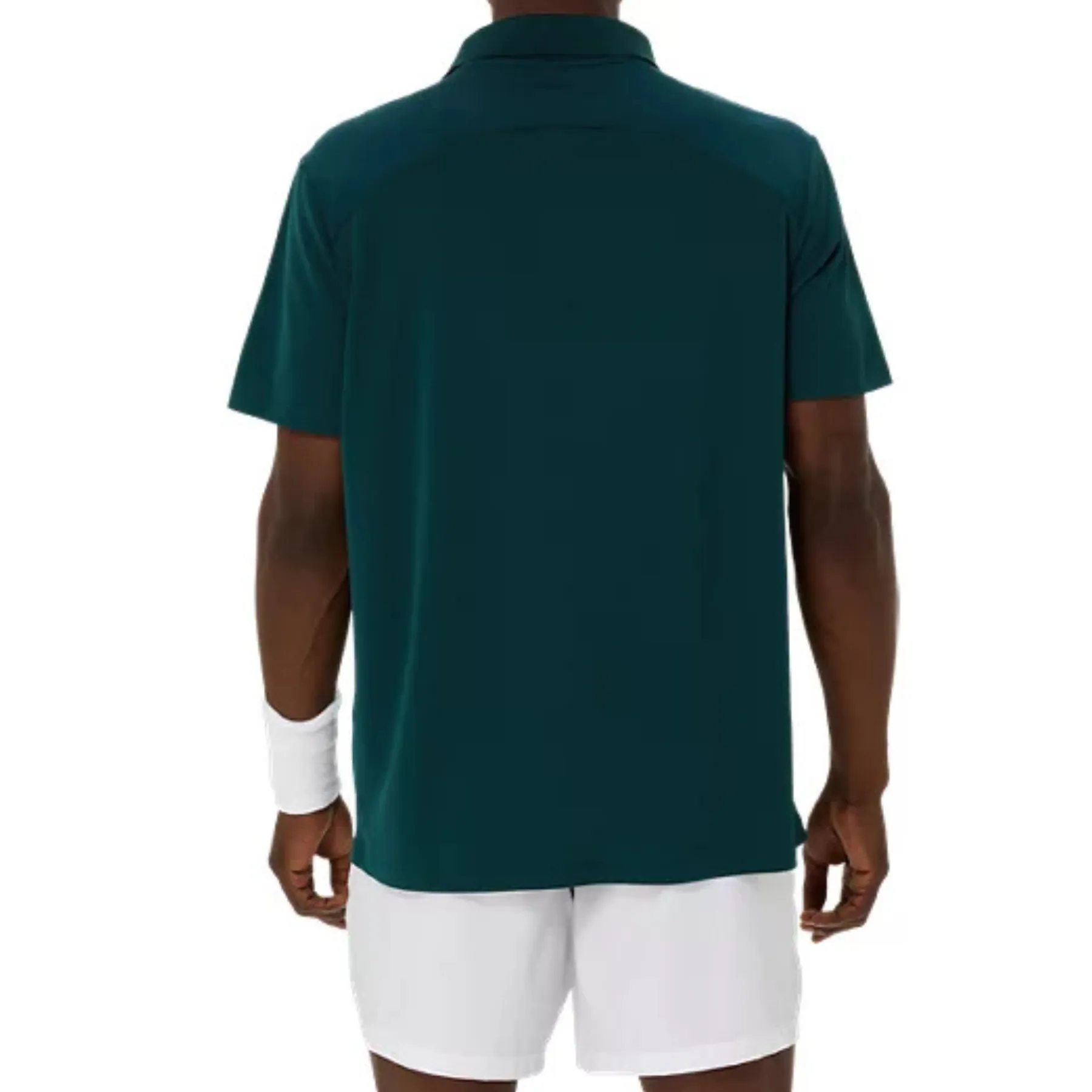 Asics Court Polo Mens Top - Saxon Green Comfortable and Chic easygoing look