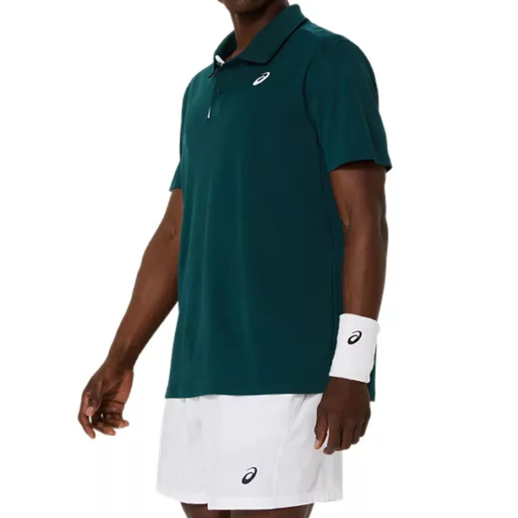 Stylish Day Wear Indoor Comfort Asics Court Polo Mens Top - Saxon Green