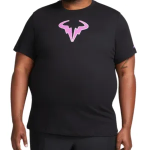 Nike Court Dri-FIT Rafa Men Tennis T-Shirt - Black Relaxed Wearable