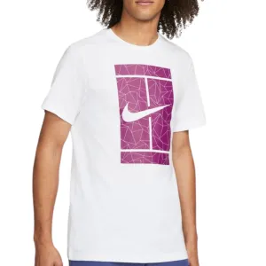 Nike Court Men Seasonal Tennis T-Shirt - White Informal charm Moisture Wicking Technology