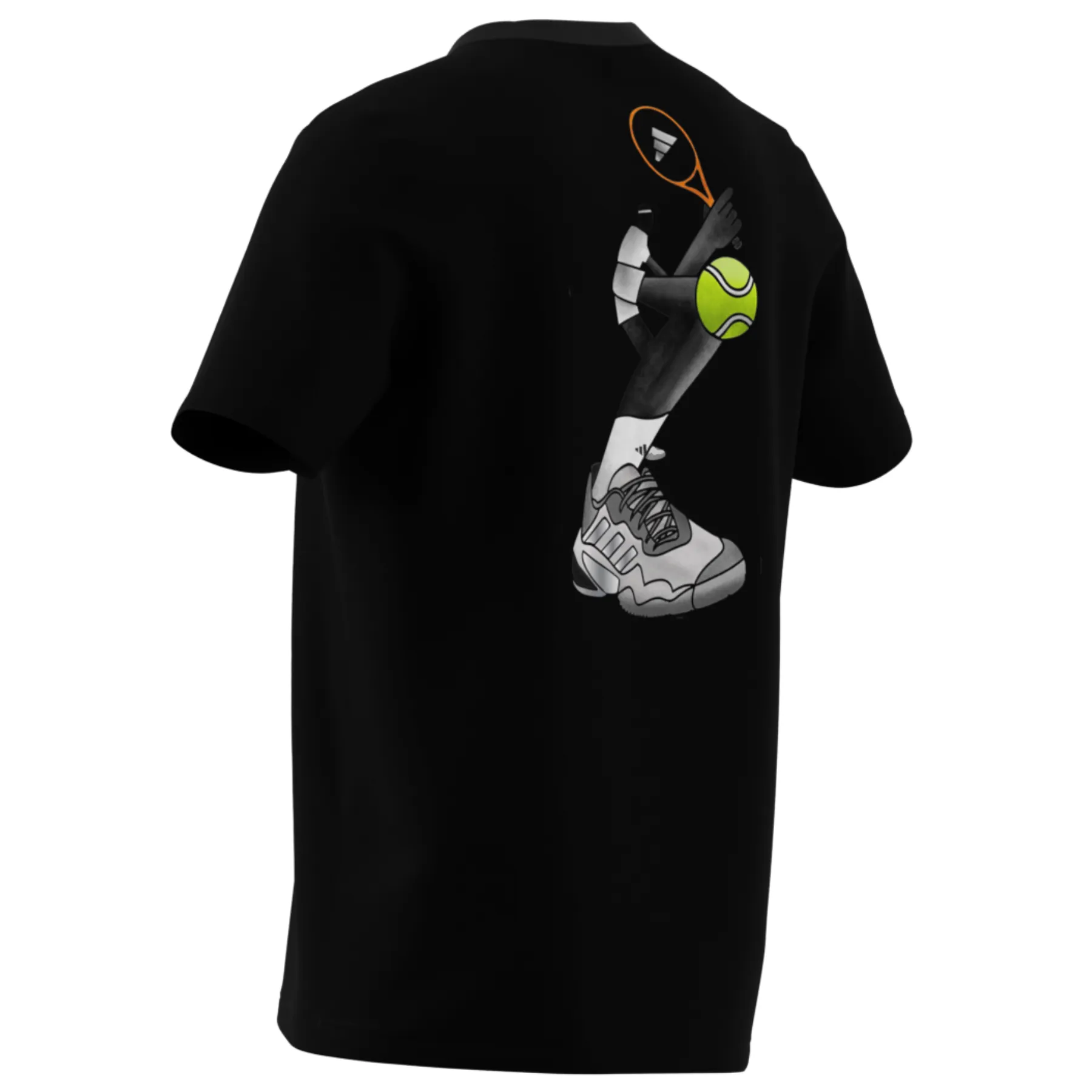 Adidas Tennis Graphic Mens T-Shirt - Black Sporty Flex