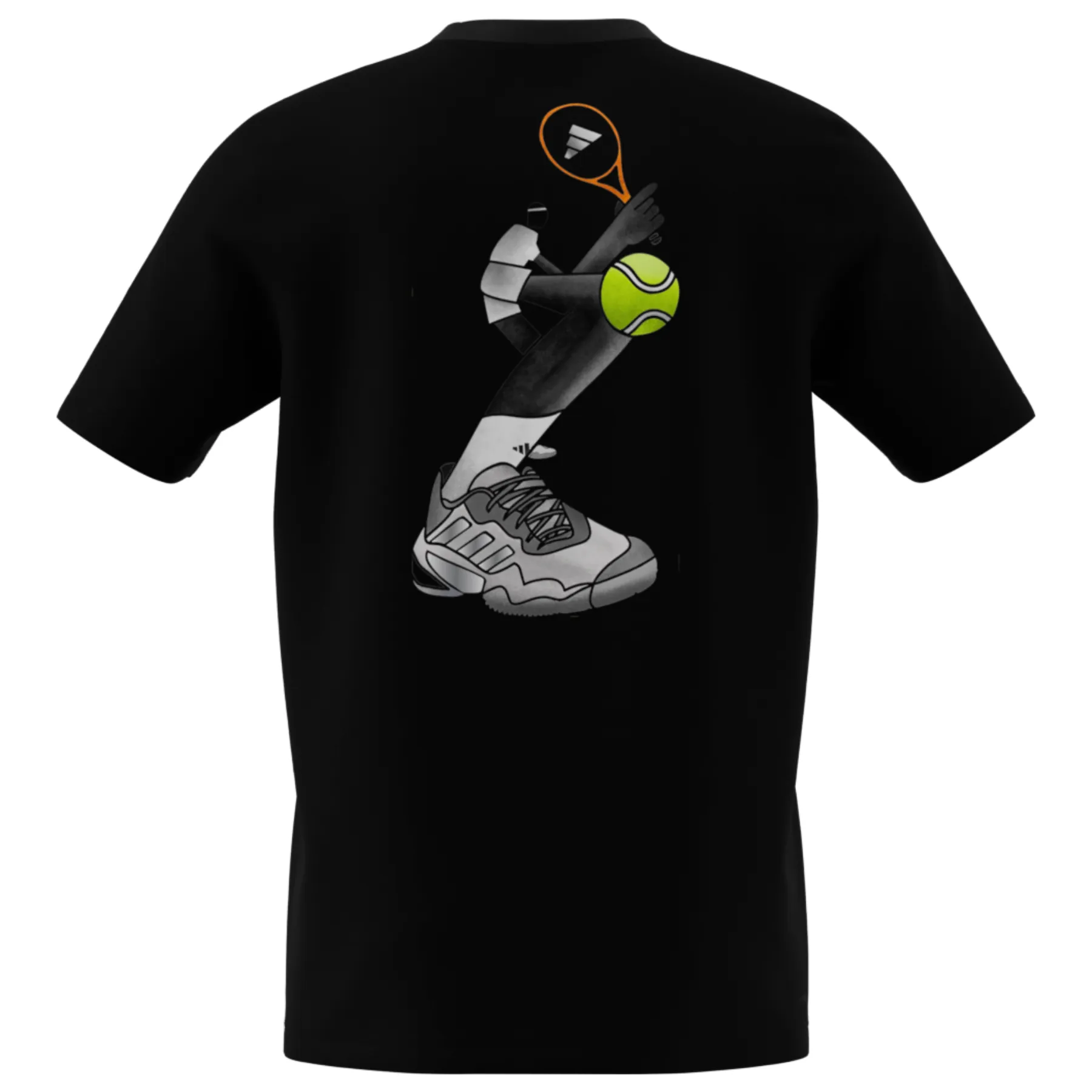 Adidas Tennis Graphic Mens T-Shirt - Black Easy-to-Match