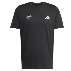 Adidas Tennis Graphic Mens T-Shirt - Black Relaxed Fit Design Essential Wardrobe