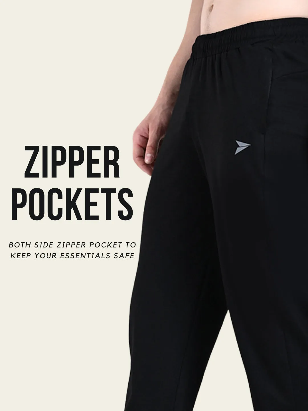 Multi Use Utility Jogger with Pockets - Black