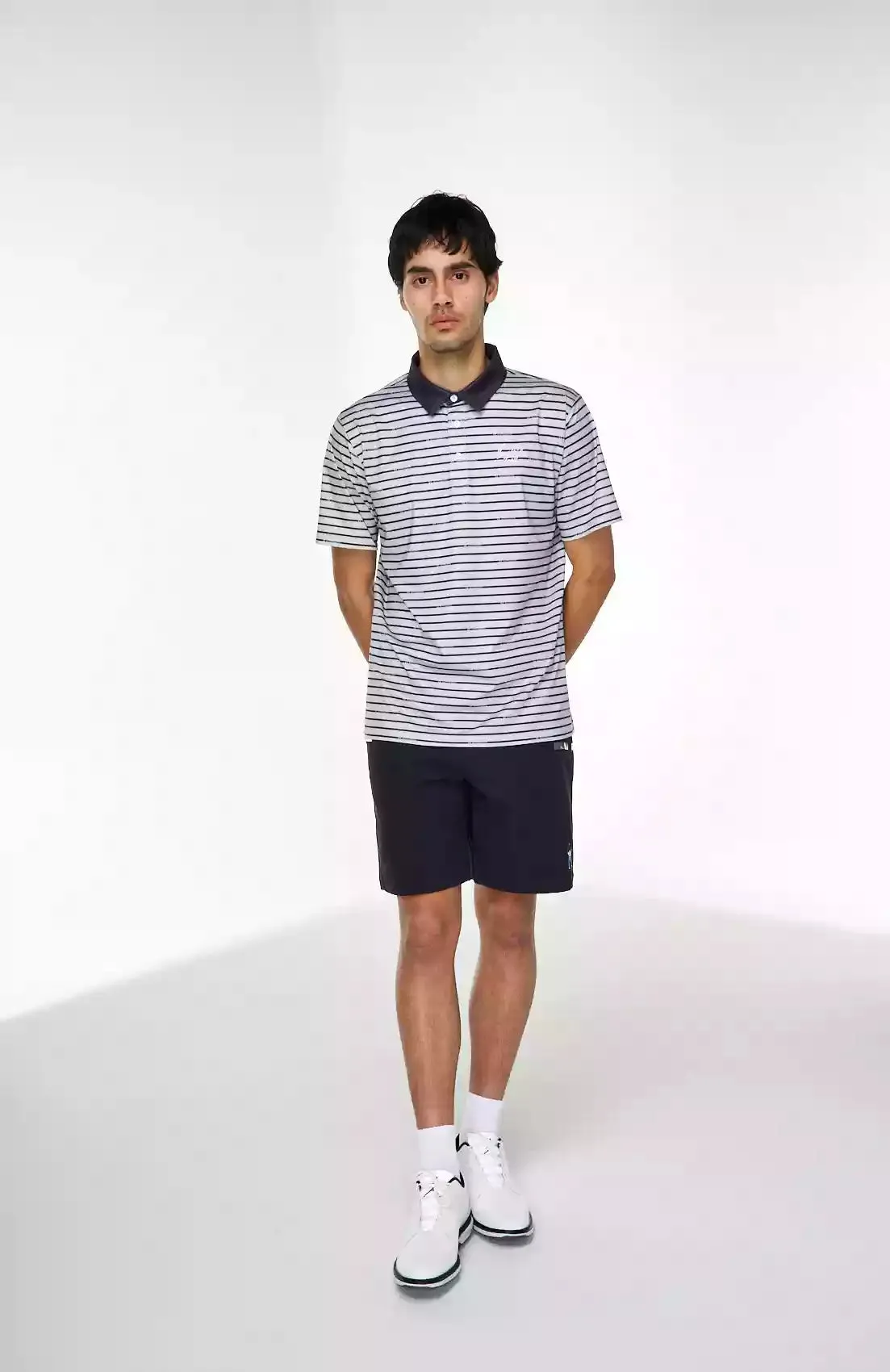 Dressy Casual Striped Signature Golf Polo