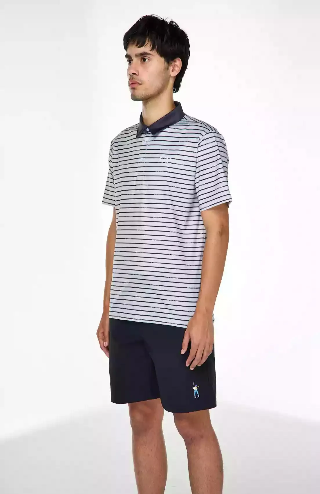 Weekend Wear Striped Signature Golf Polo