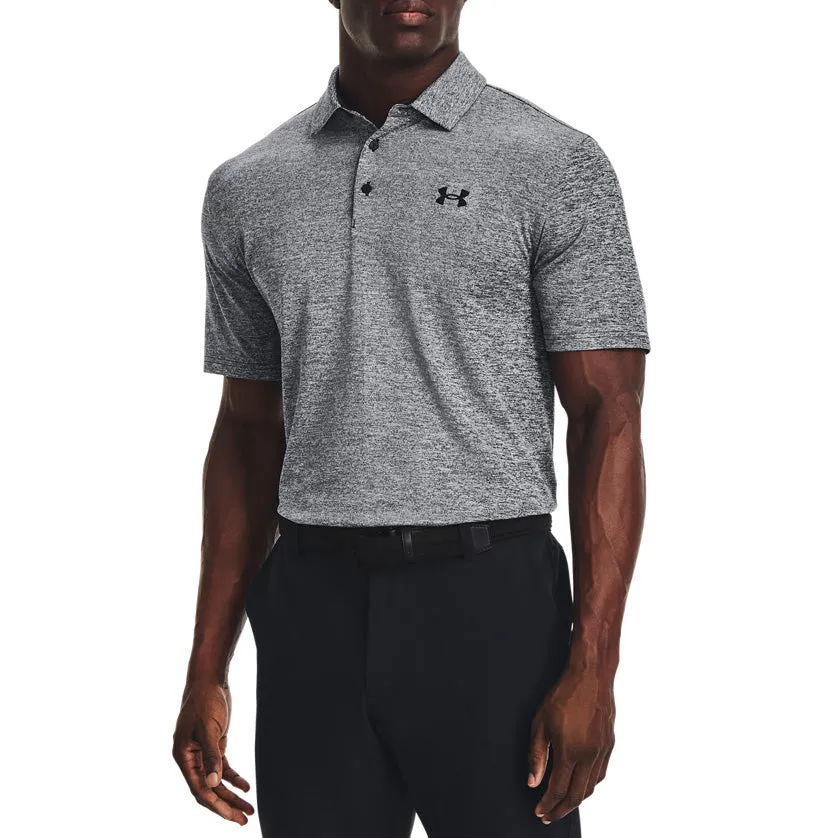 Under Armour Playoff 3.0 Polo Golf Shirt - Black/White UV Protection