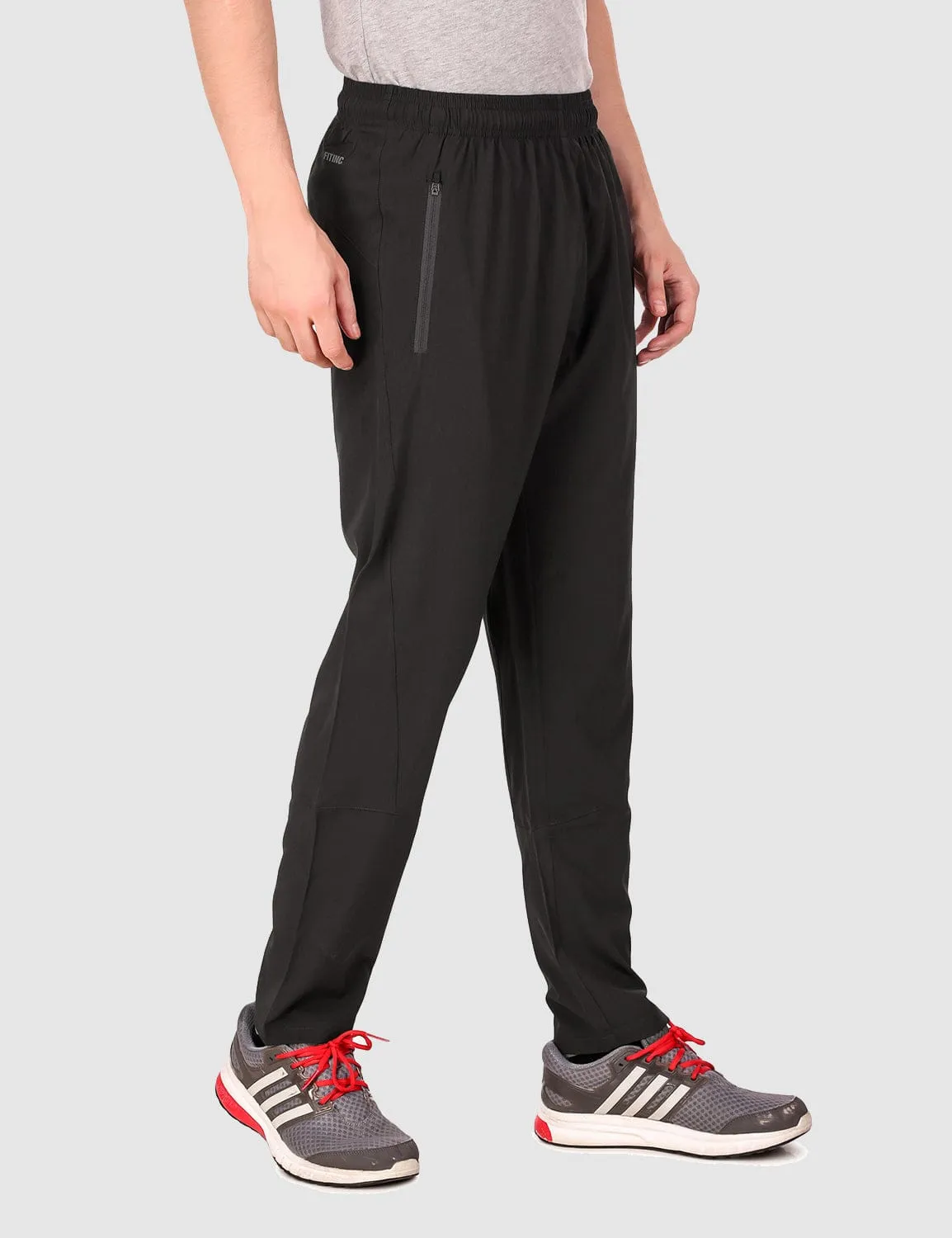 Fitinc NS Lycra Regular fit Dark Grey Trackpant for Men Comfortable Leg Ultimate Comfort