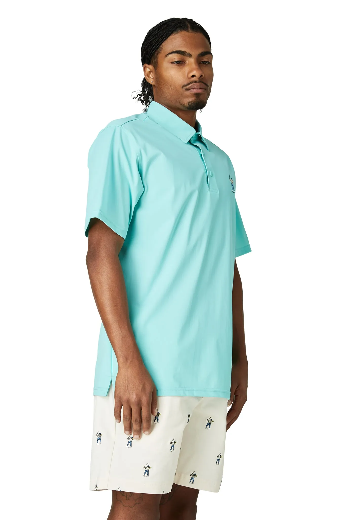 DoubleStitched Seams Casual Fit Snap Placket Polo