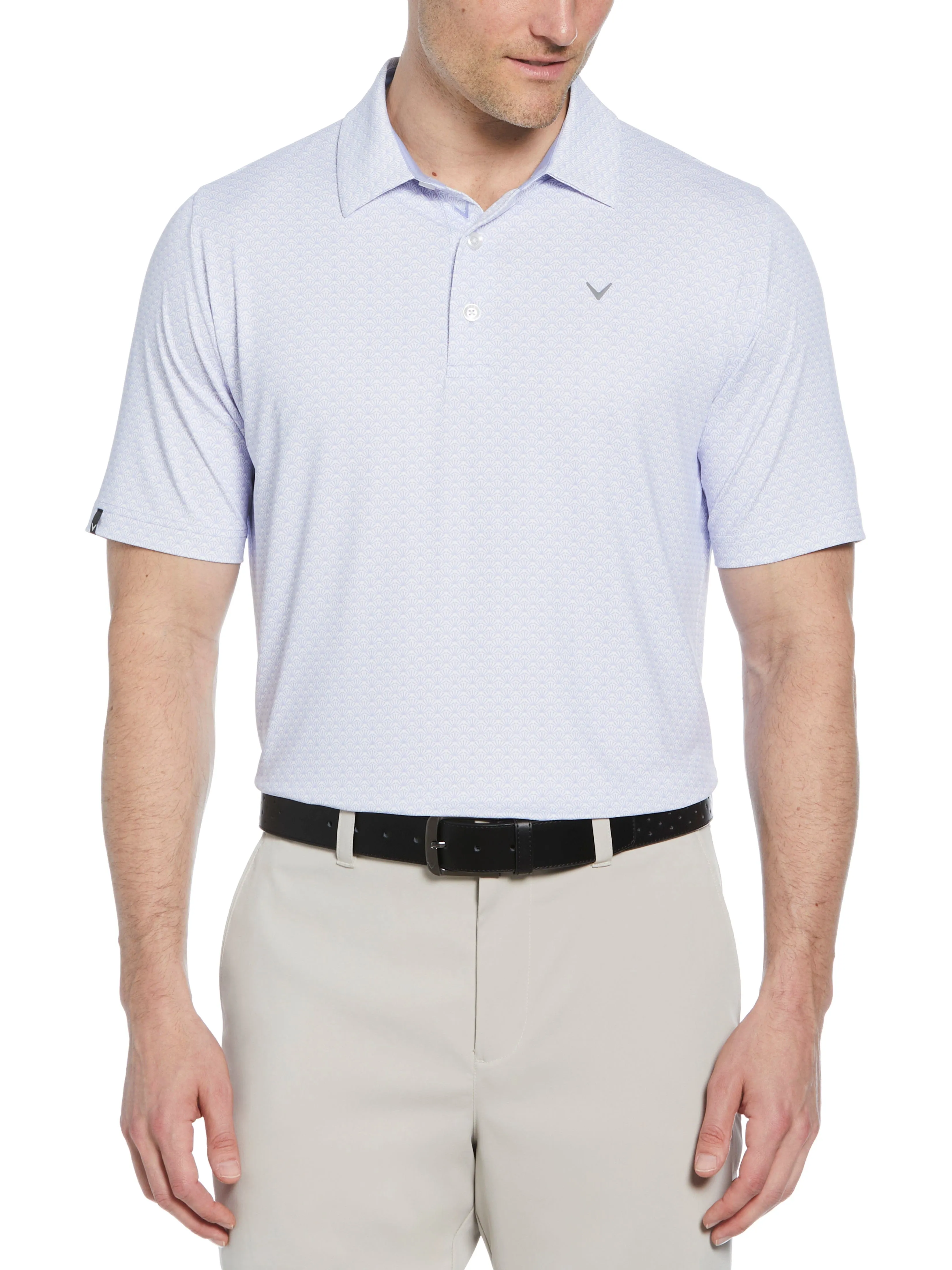 Timeless Design Mens Trademark Print Golf Polo