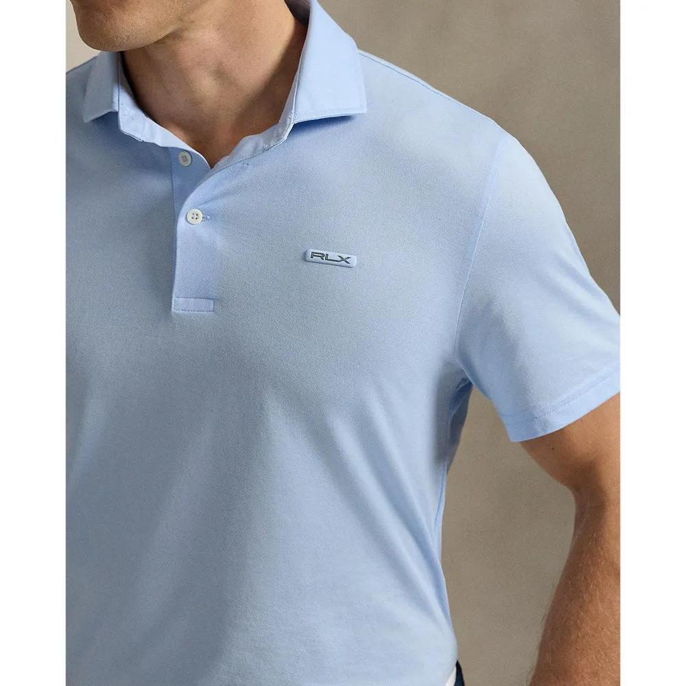 RLX Ralph Lauren Tour Pique Golf Polo Shirt - Office Blue Corporate Event Golf Ready