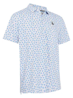 Relaxed Apparel Original Penguin Mens Micro Octopus Print Golf Polo - BRIGHT WHITE