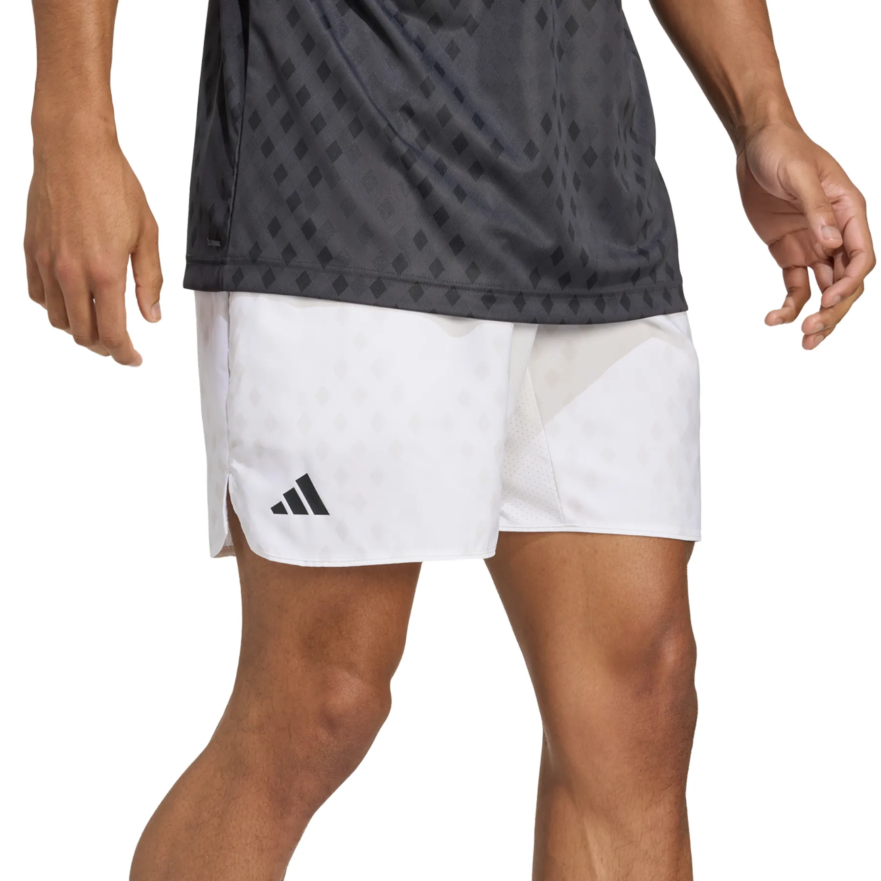 Adidas Club Tennis Climacool Graphic Mens Shorts - White/Dash Grey Functional Fit