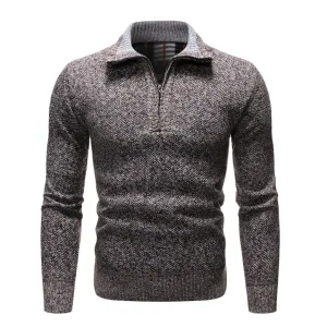 Layering Piece West Louis? Knitted Neck Zipper Sweater