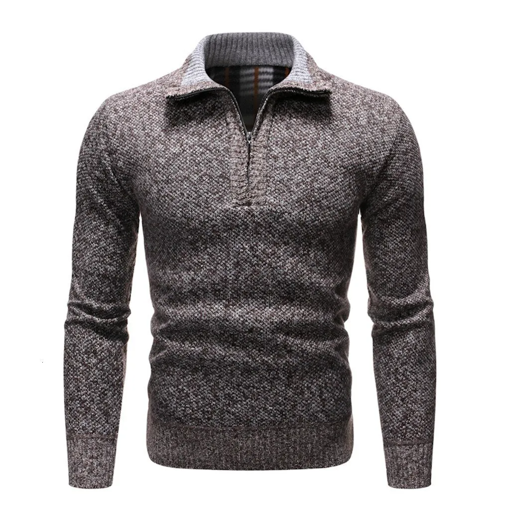 Layering Piece West Louis? Knitted Neck Zipper Sweater