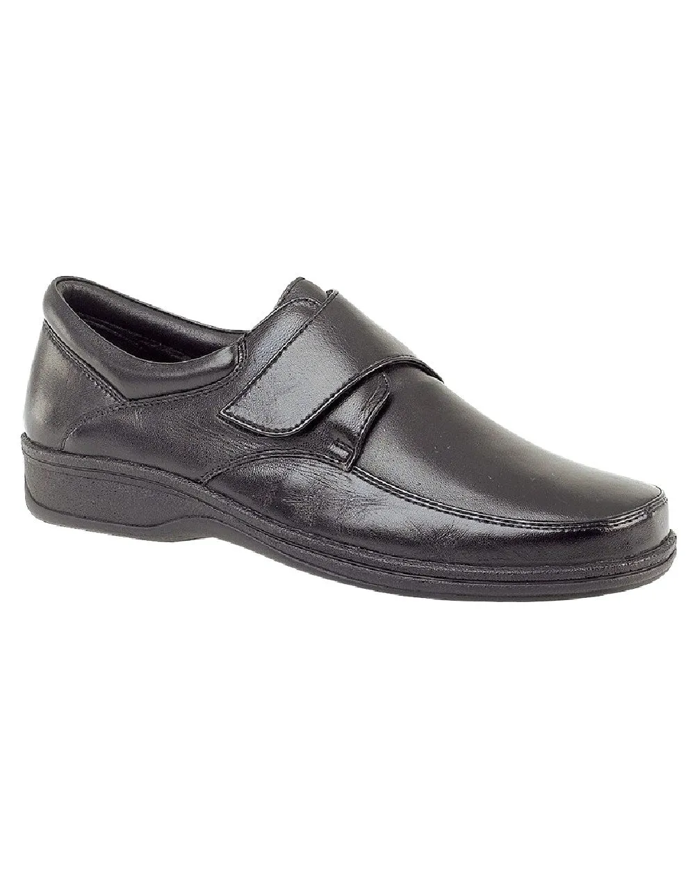 Roamers Mens Super Soft Leather Casual Shoes Wide Path Slip Resistant Modern Commuters
