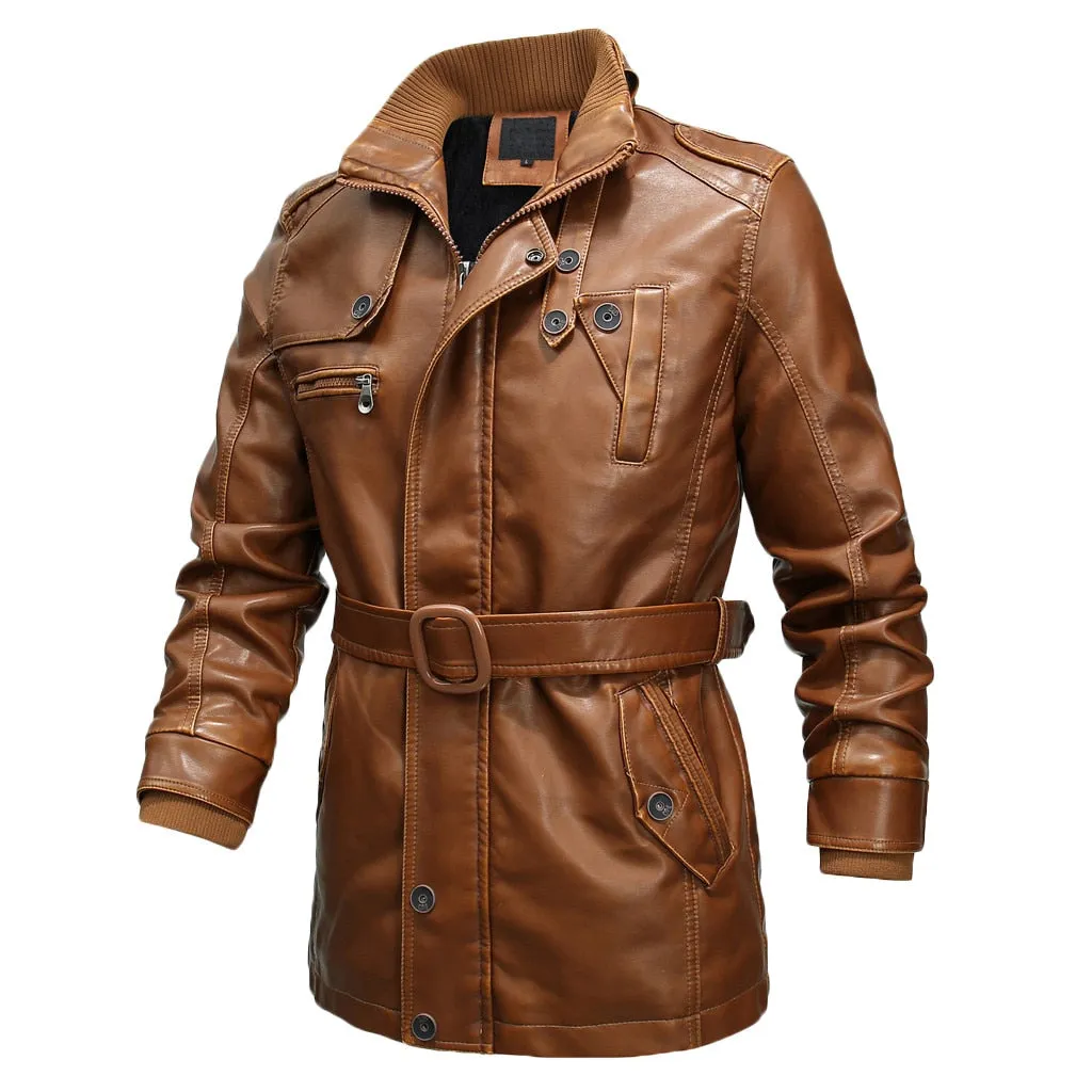 West Louis? THE Greedy Gentle Season Leather Coat Speed Soul Dance Flow