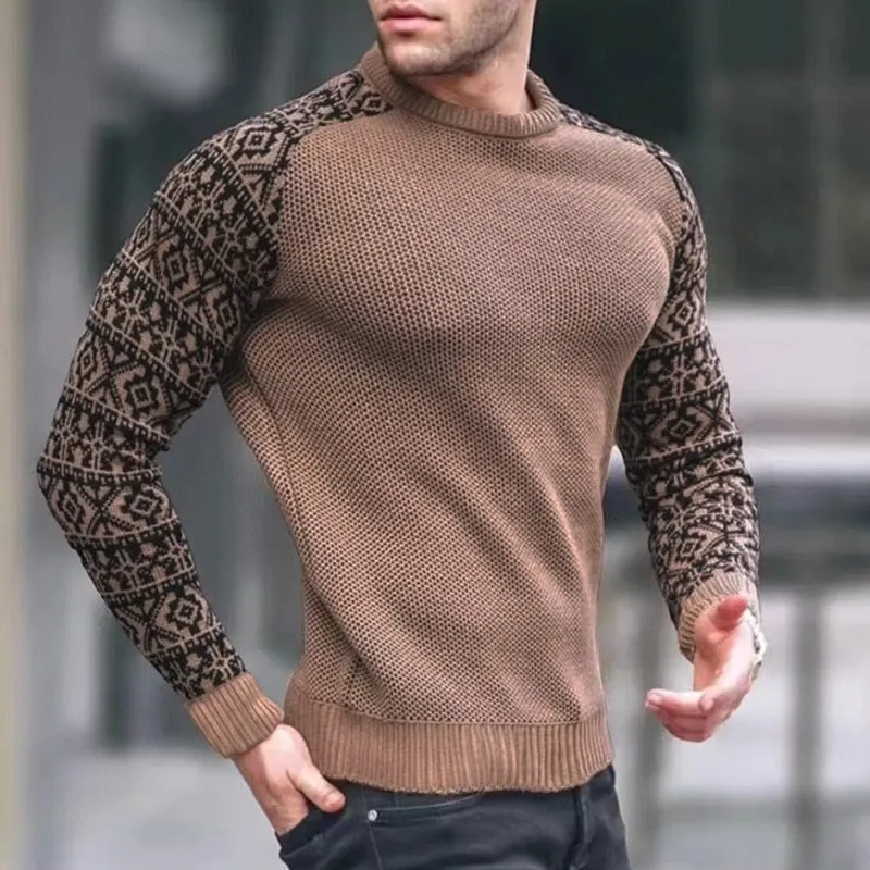 ConvertibleStyle West Louis? Slim Style Pattern Knit Sweater