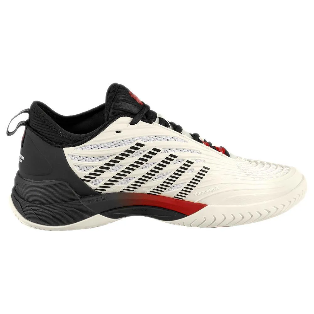 Comfortable Heel Contoured Footbed K-Swiss Men's Hypercourt Supreme 2 - White/Stretch Limo