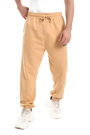 TaperedLeg Stretch Motion Plain Pattern With 1 Side Pockets Sweatpants - Black