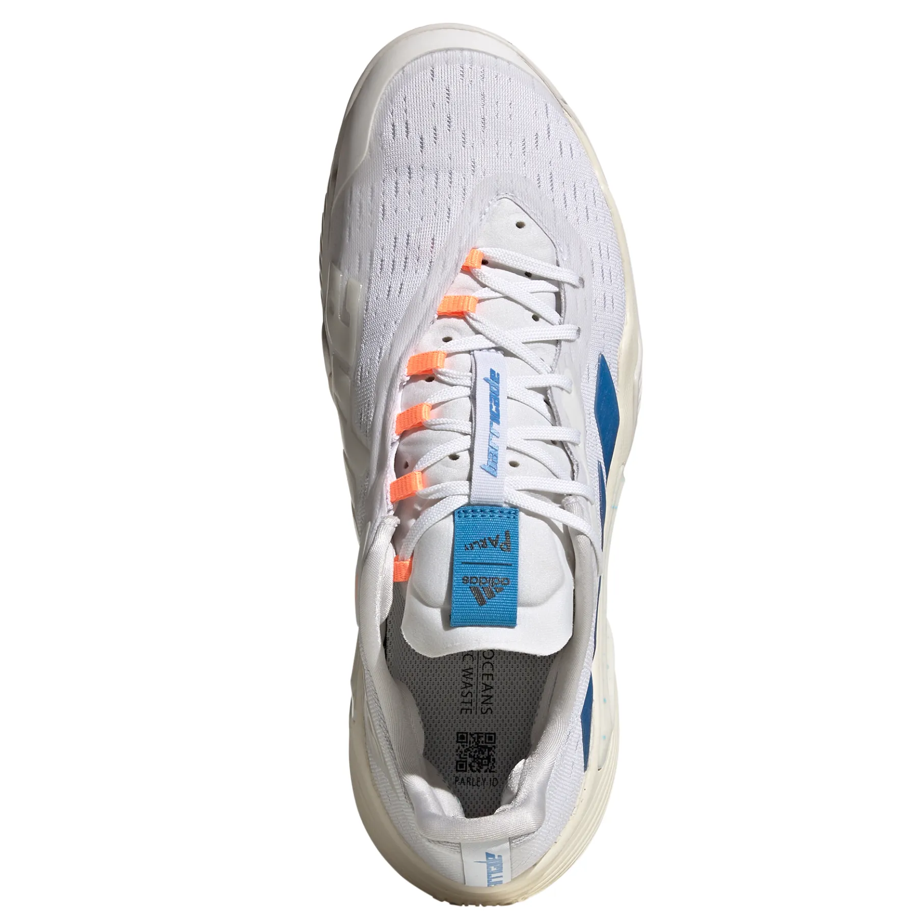 Adidas Performance Barricade  Men Tennis Shoes - Cloud White/Pulse Blue/Mint Ton warm weather