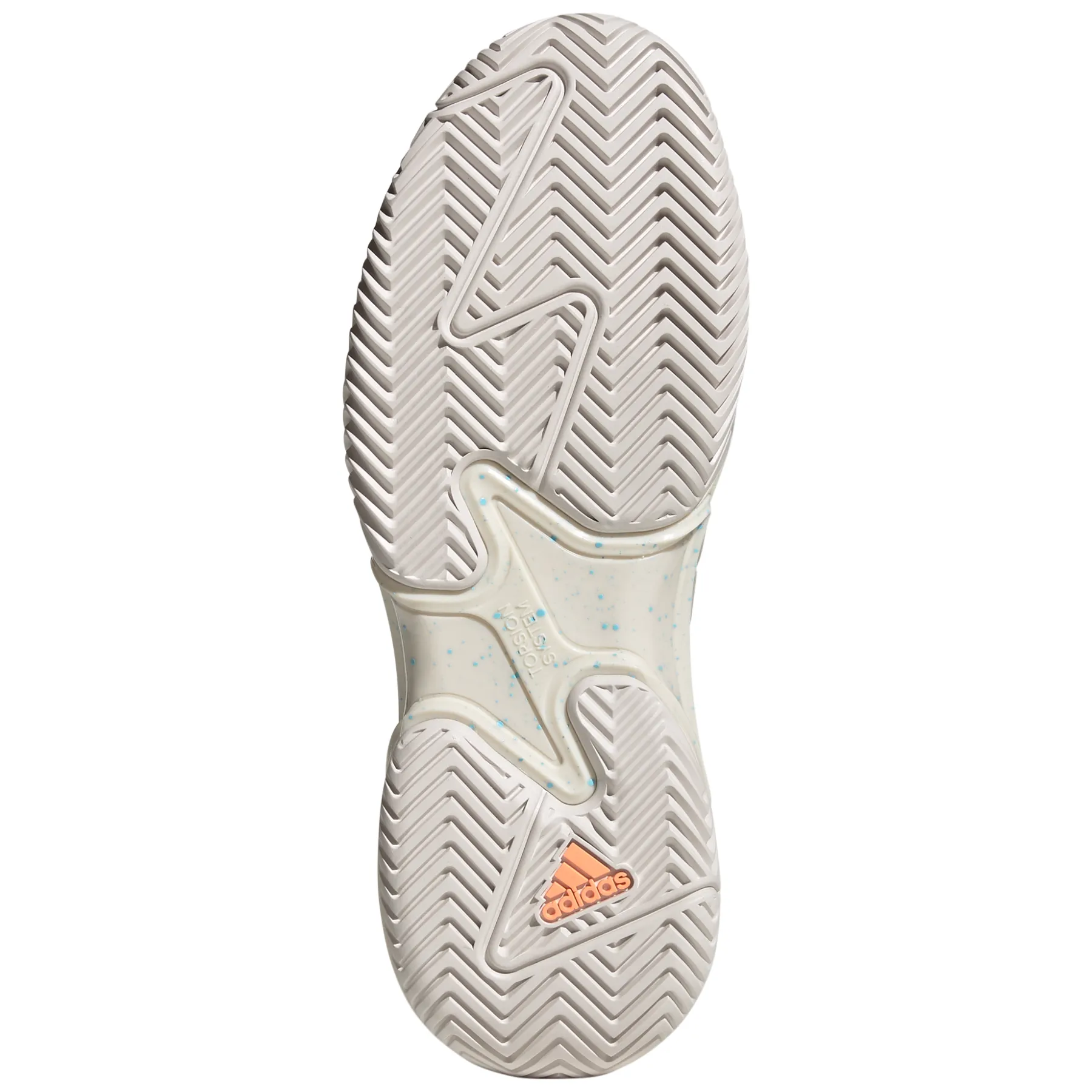 Stability Control Feature Well Padded Adidas Performance Barricade  Men Tennis Shoes - Cloud White/Pulse Blue/Mint Ton
