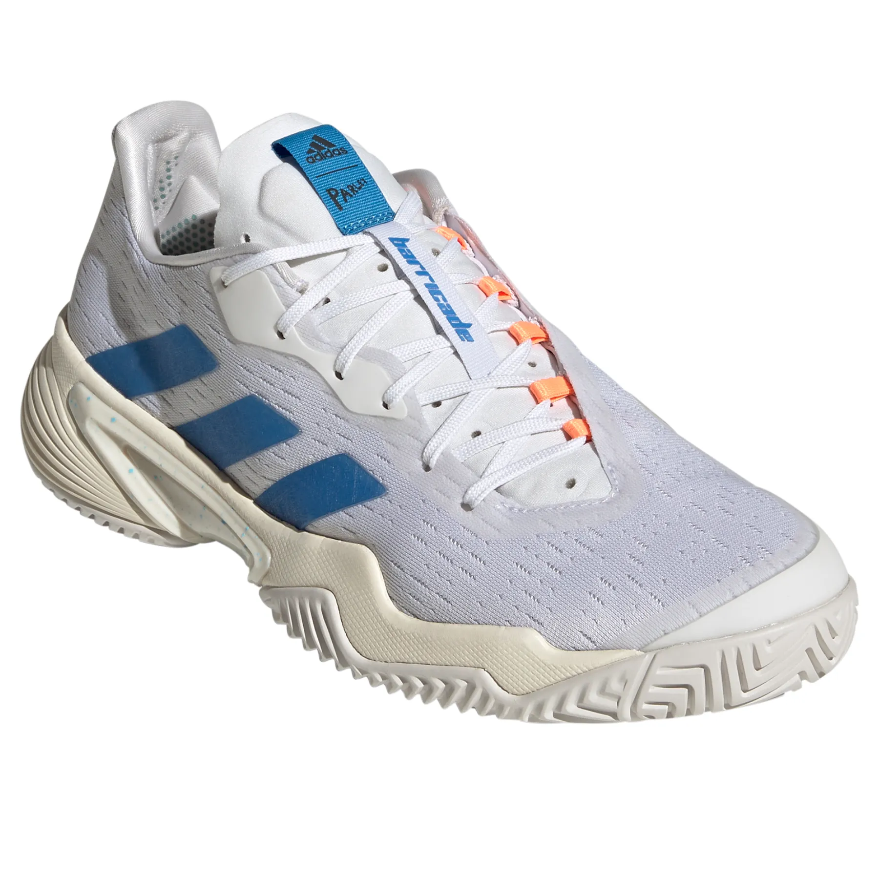 Adidas Performance Barricade  Men Tennis Shoes - Cloud White/Pulse Blue/Mint Ton Urban Style