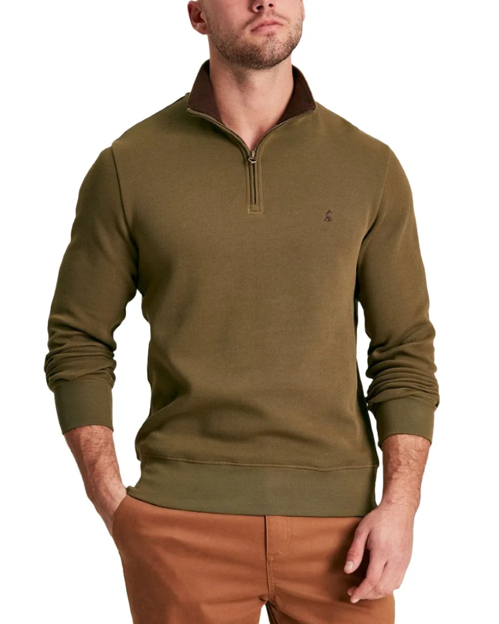 Bar Hopping Joules Alistair Quarter Zip Cotton Sweatshirt