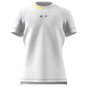 Adidas Performance London Stretch Woven Men Tennis T-Shirt - White/Impyel Fashion-Forward Fit Midweight Knit