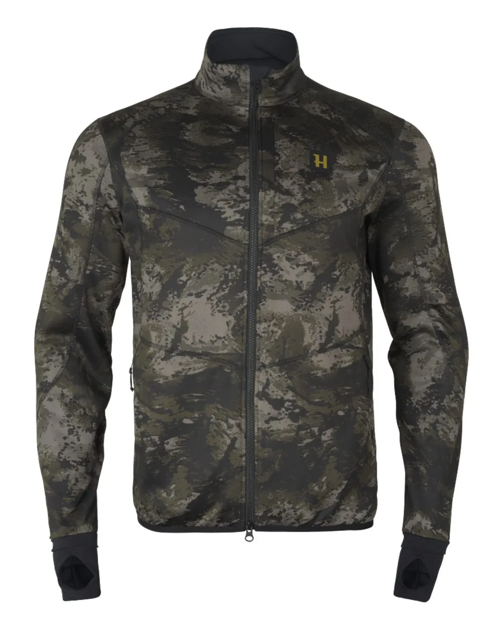 Harkila NOCTYX Camo Full Zip Fleece Jacket Lightweight Construction