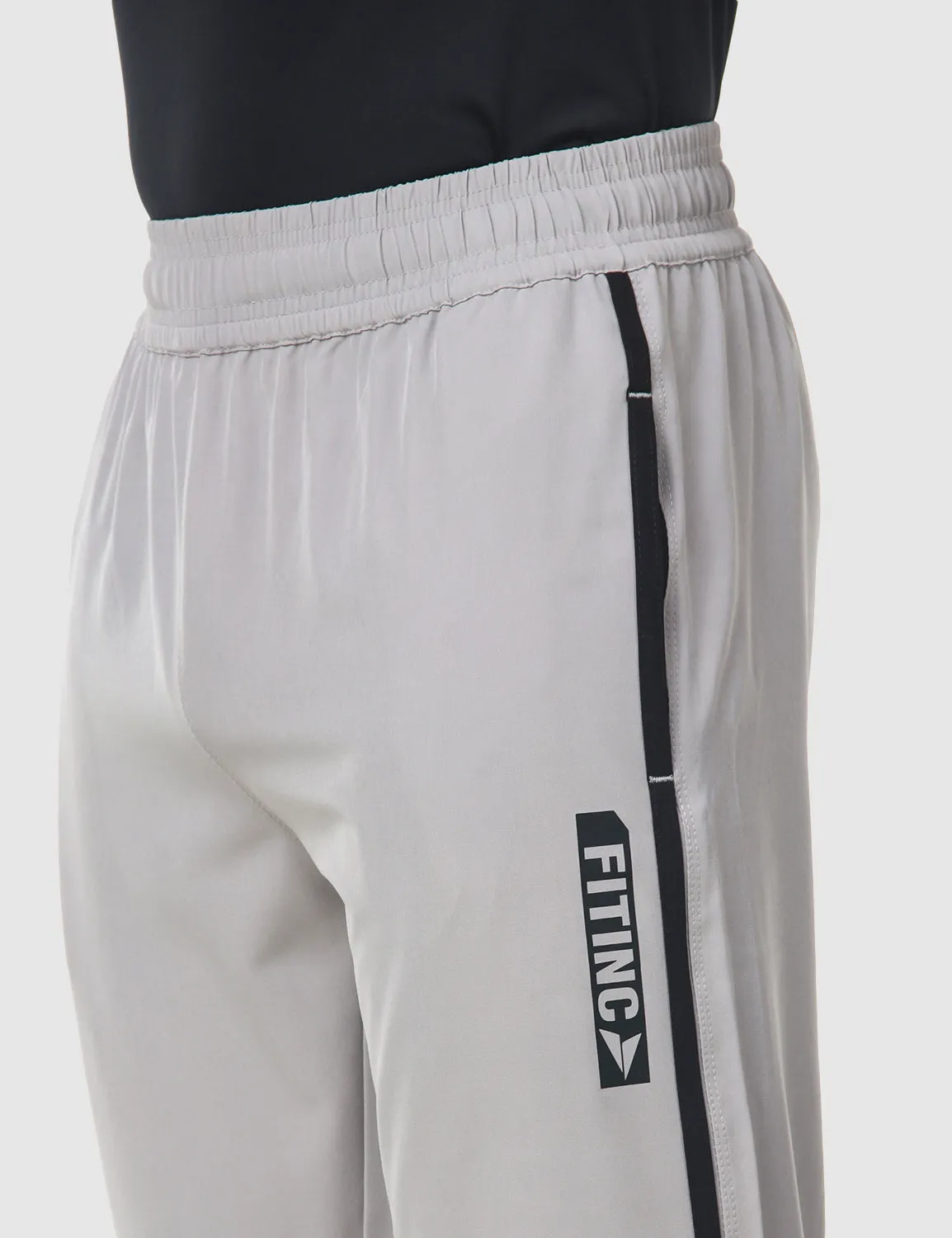 Ultralight Regular Fit Track Pant ?C Light Grey Stretchy Waist Smart Wear