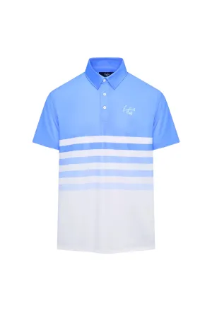 Ombre Striped Signature Golf Polo Versatile Comfort