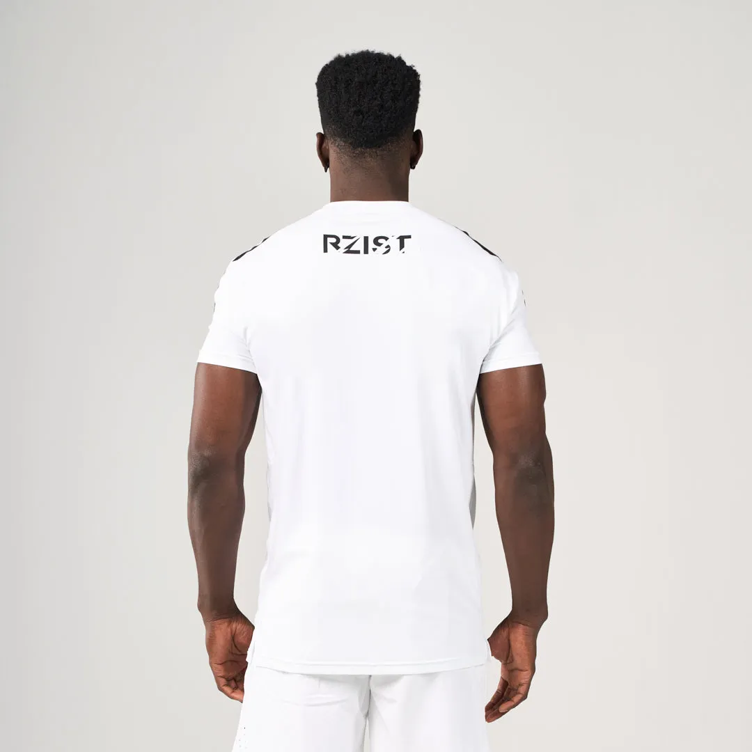 Lightning Performance T-Shirt - Cotton White Stretch Jersey Knit Fashion Layering
