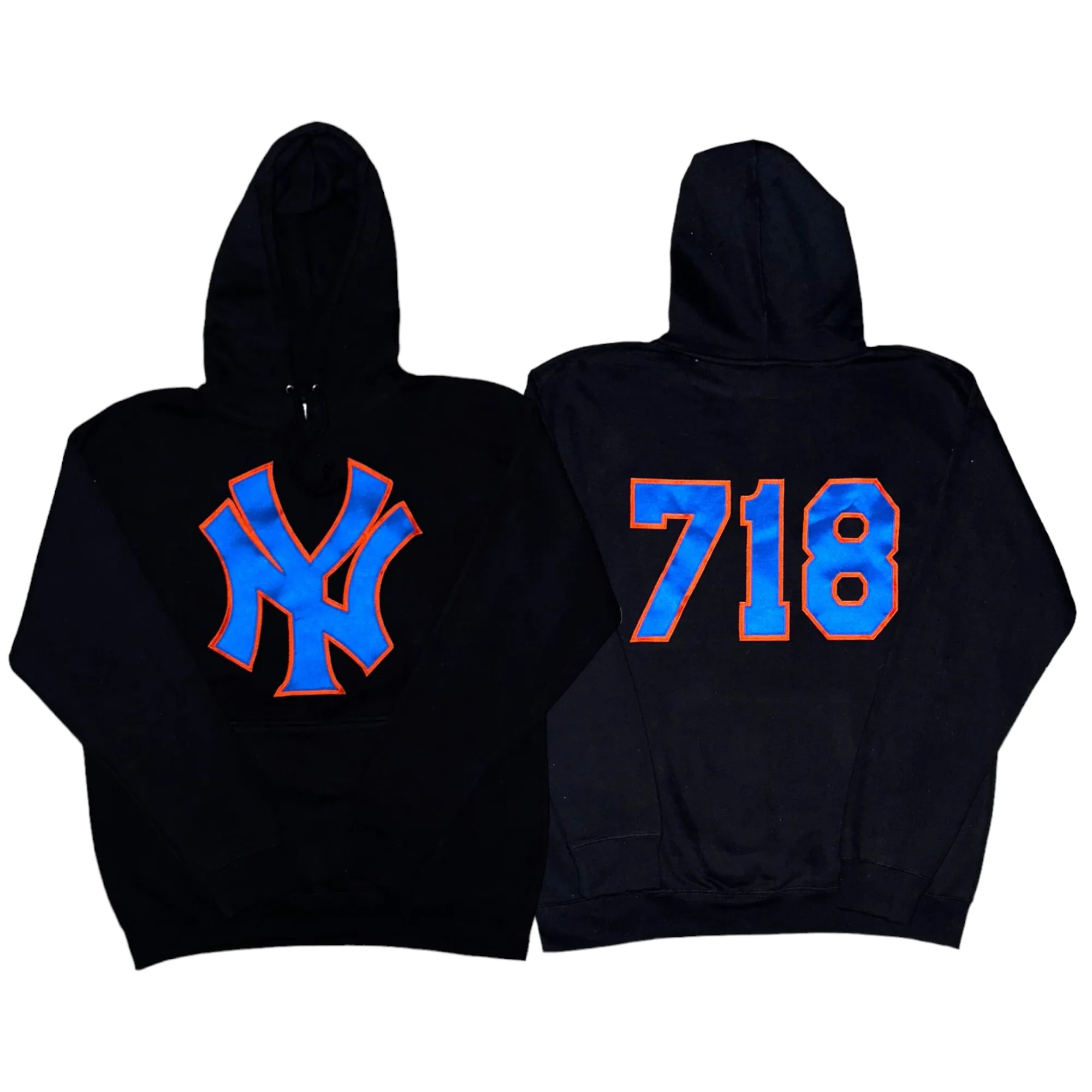 Muscular Frame Chilly Weather Style NY Hardwood 718 Hoodie