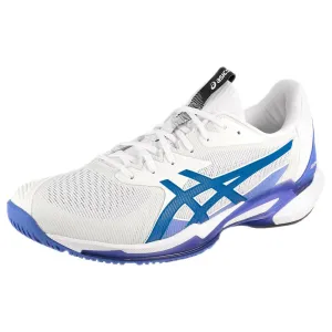 Quick drying material Asics Men's Solution Speed FF 3 - White/Tuna Blue