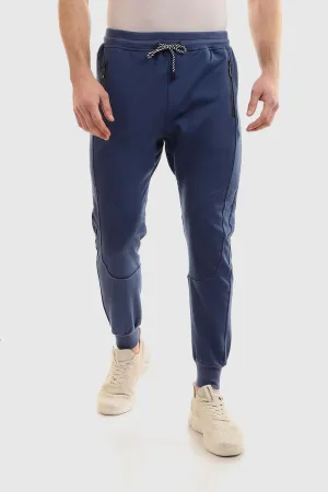 Wardrobe Essential Anti Bacterial Treatment Solid Elastic Waist With Drawstring Pants - Indigo
