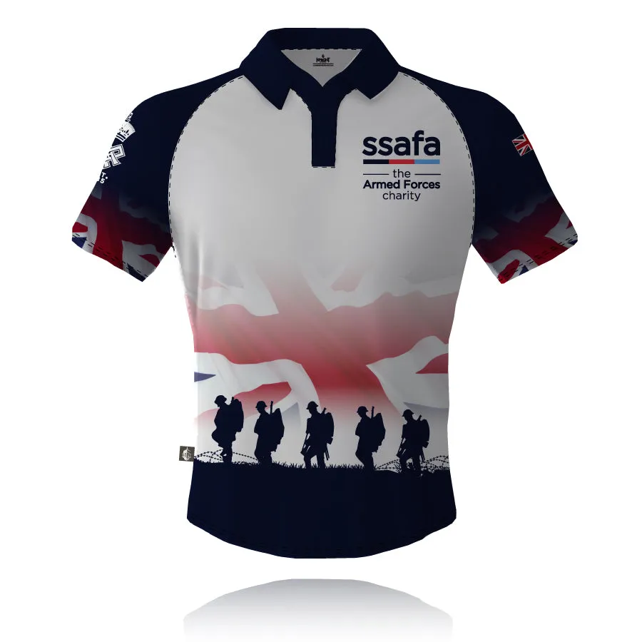 Active Style SSAFA, the Armed Forces charity - Lest We Forget - Tech Polo