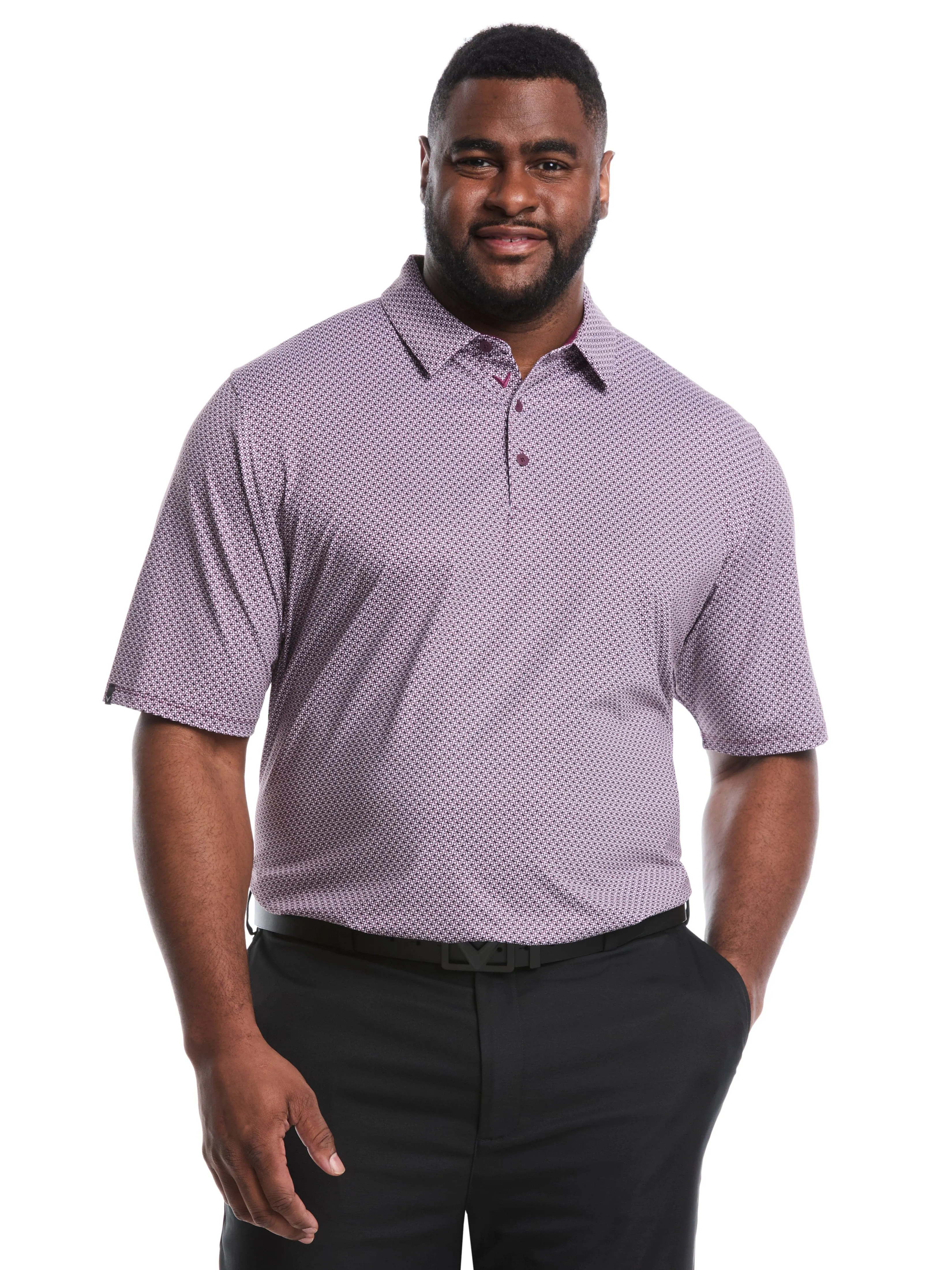 Functional Design Big & Tall Textured Chevron Print Golf Polo