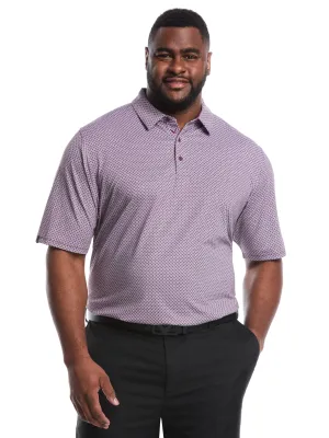 Sporty Fashion Comfortable Design Big & Tall Textured Chevron Print Golf Polo