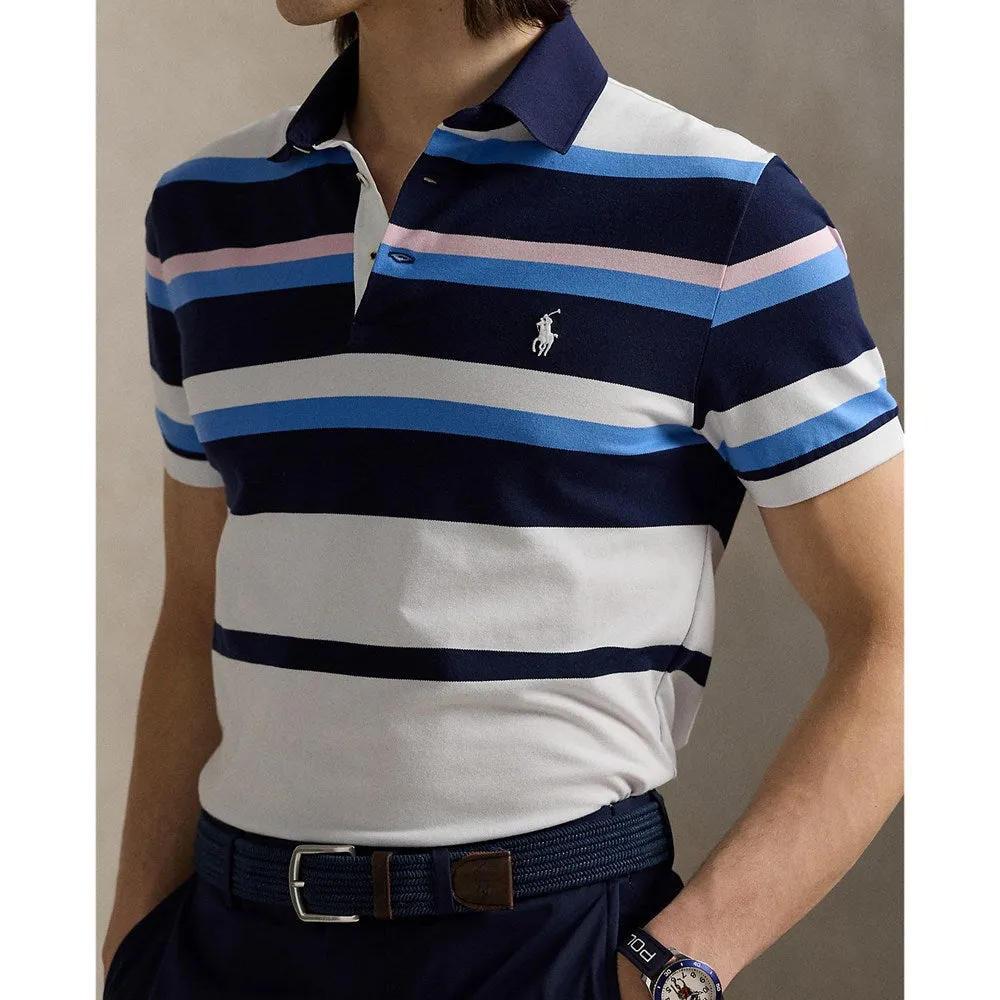 Vibrant Comfort Premium Look RLX Ralph Lauren Performance Pique Golf Polo Shirt - Refined Navy Multi